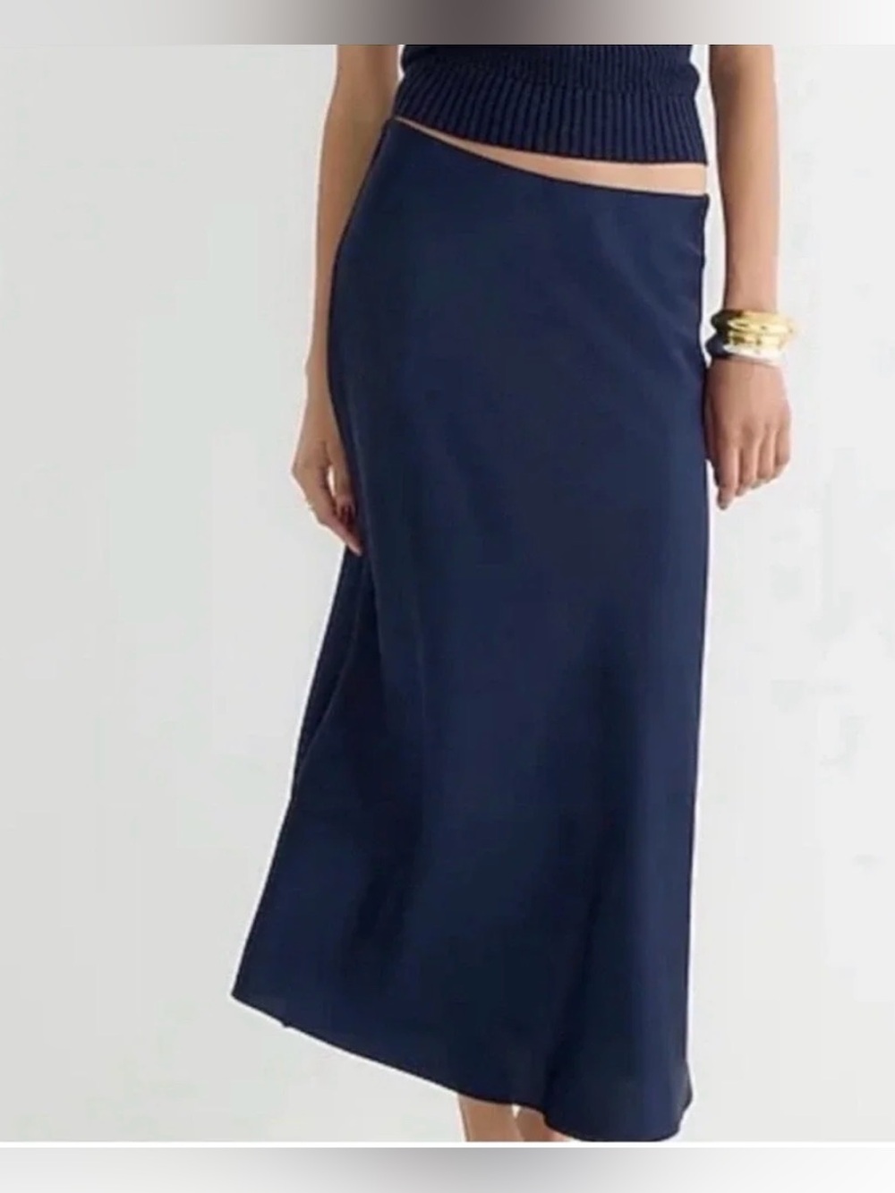 J. Crew Gwyneth Midi Slip Skirt